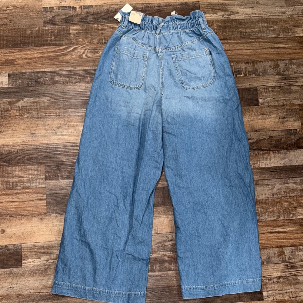 Pilcro Light Blue Wide Leg Flare Jeans - Picture 6 of 10